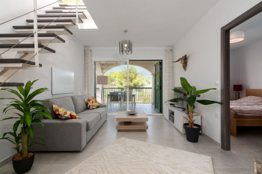 Sehr gepflegte und ruhig gelegene Wohnung mit großer Dachterrasse und Panoramablick in Cala Murada