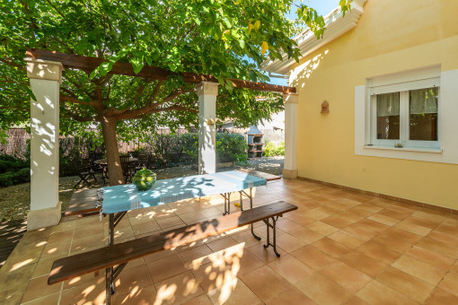 Geflieste Terrasse