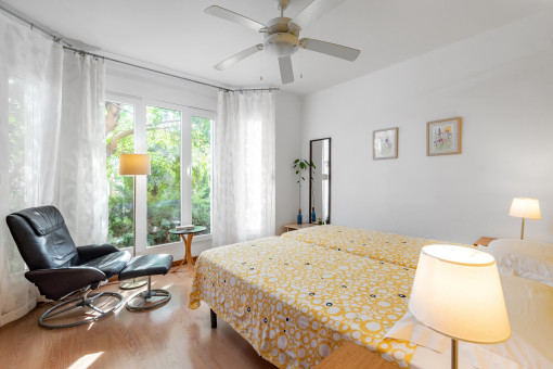 Schlafzimmer mit Ventilator