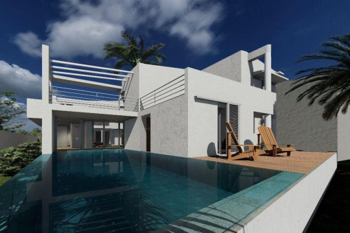Villa im Rohbau mit Meerblick in privilegierter Lage von Sa Rápita