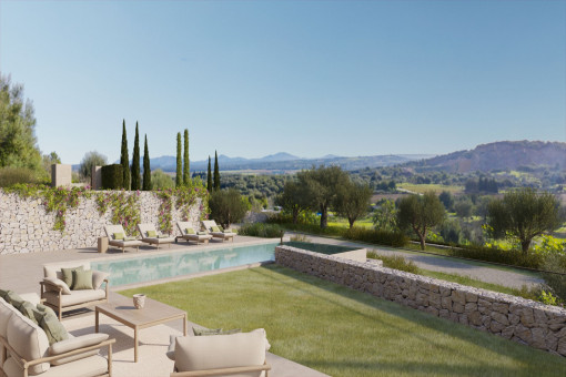 Poolbereich mit Weitblick