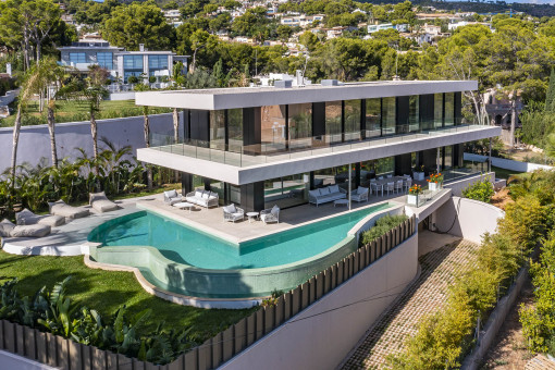 Moderne Villa mit traumhaften Meerblick in Costa d'en Blanes