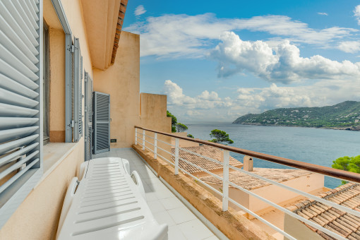 Blick vom Balkon in die Umgebung