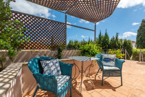 Sonnige Terrasse
