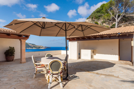 Terrasse mit Blick auf das Mittelmeer