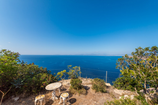 Terrasse mit Blick über die Bucht von Palma
