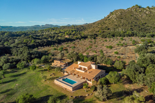 Blick aus der Vogelperspektive auf die Finca