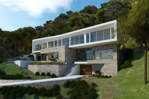 Außenansicht der Villa in Sol de Mallorca