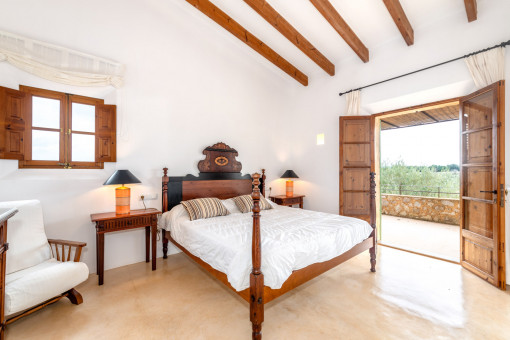 Schlafzimmer mit Terrassenzugang