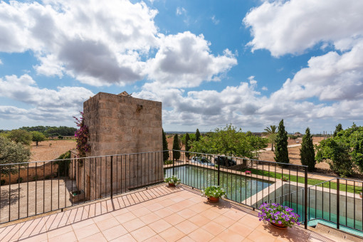 Blick von der oberen Terrasse