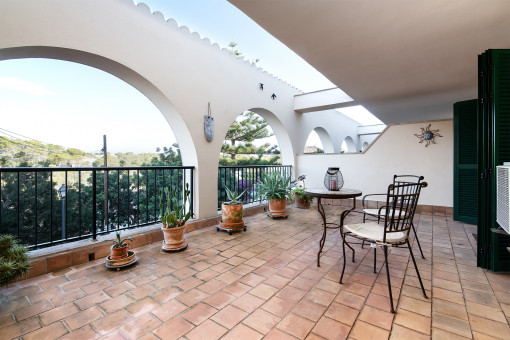 Terrasse mit Blick ins Grüne