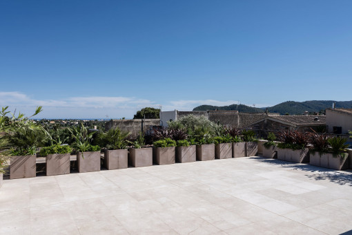 Dachterrasse mit Panorama-Blick