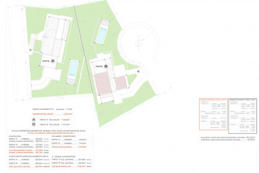 Plan für Haus A und B