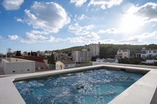 Neubau-Penthouse in Son Armadams mit 143 qm Dachterrasse, Pool & zwei Garagenplätzen