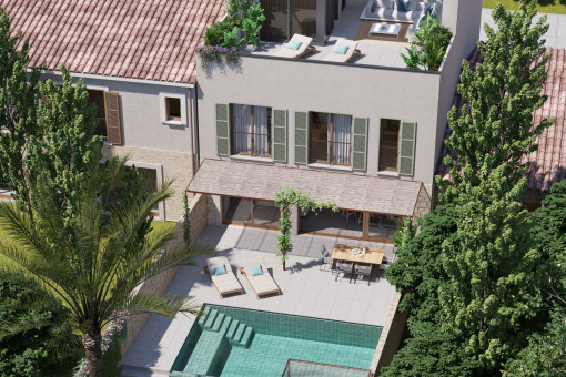 Hochwertig saniertes Stadthaus mit Pool, Garten und Garage in Santa Maria -Fertigstellung Sommer 2024