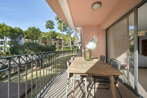 Aussicht vom Balkon