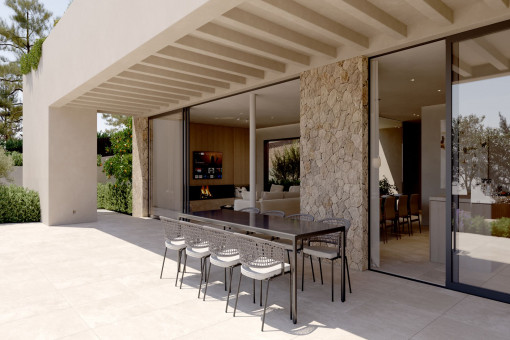Überdachte Terrasse