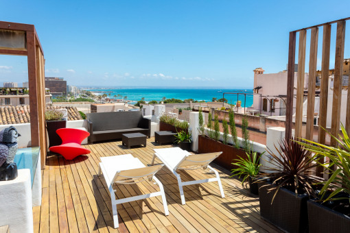 Dachterrasse mit Traumausblick