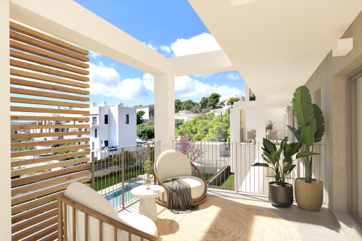 Neubau 2-Schlafzimmer-Penthouse mit Terrasse und Outdoor Fitness in Strandnähe Palmanova