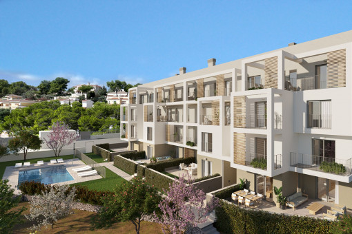 2-Schlafzimmer Apartment mit Gemeinschafts-Pool und Strandnähe in Palmanova