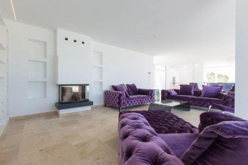 Wohnbereich mit Kamin