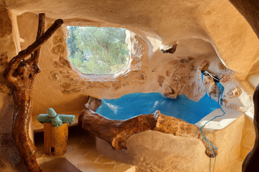 Badzimmer in naturverbundener Architektur