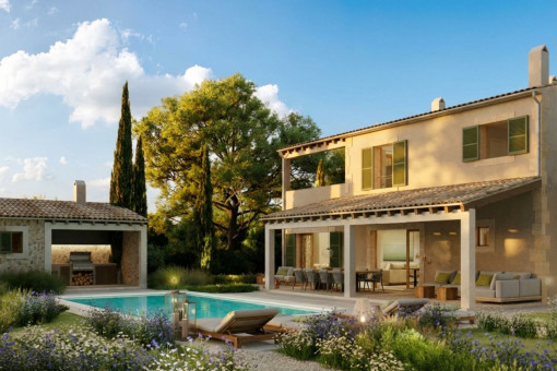 Mediterrane Luxusfinca, 250 qm Wfl., Pool, 20.800 qm Land, mit Einflussmöglichkeiten bei Ses Salines