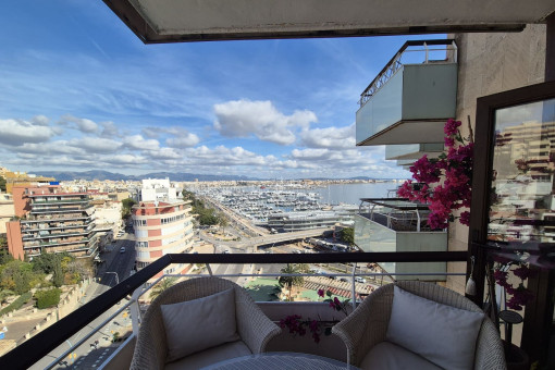 Bezaubernde Wohnung mit Meerblick und Gemeinschaftspool am Porto Pí