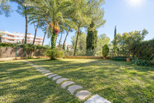 Eingezäunter Garten