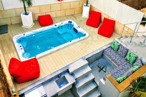 Stylisches Haus mit SWIM SPA, Ferienvermietungslizenz  und Meerblick in zweiter Meereslinie von Cala Llombards