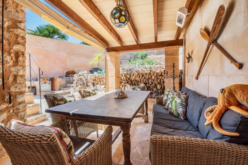 Überdachte Terrasse