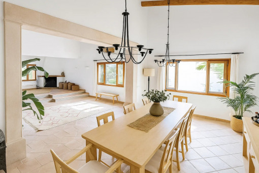 Essbereich korrespondiert mit dem Wohnbereich