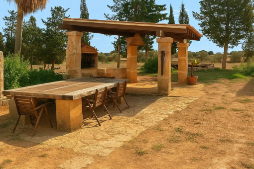 Überdachter Barbecuebereich