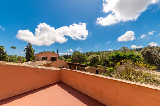 Blick von der oberen Terrasse