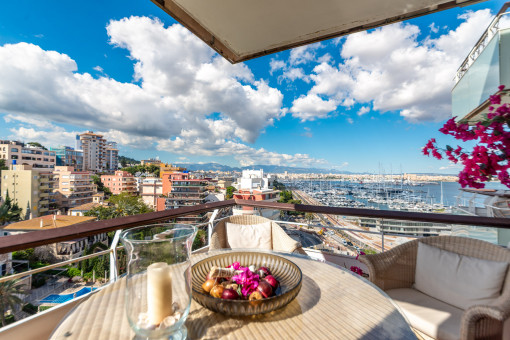 Bezaubernde Wohnung mit Meerblick und Gemeinschaftspool am Porto Pí
