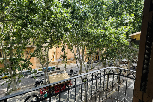 Ausblick Balkon auf Rambla