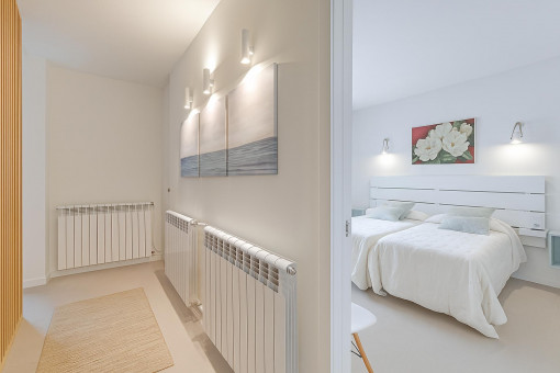 Flur mit Zugang zum Doppelzimmer