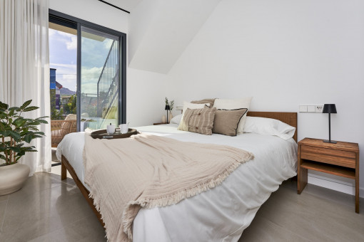 Masterschlafzimmer mit Gartenzugang