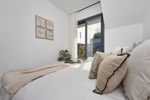 Eines der drei Schlafzimmer