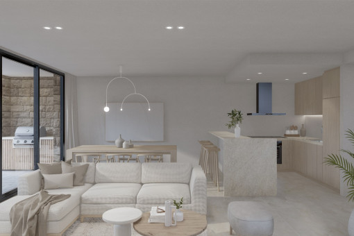 Salon mit Terrassenzugang