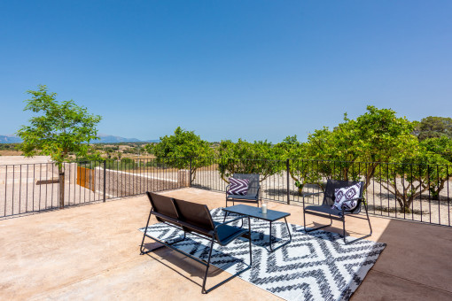 Terrasse mit Weitblick über die Landschaft von Mallorca