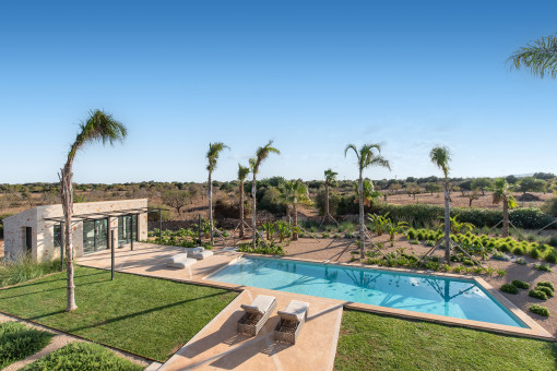 Blick auf den Pool