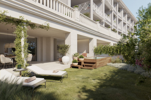 Exklusive Gartenwohnung mit privatem Pool – Lebensqualität auf höchstem Niveau