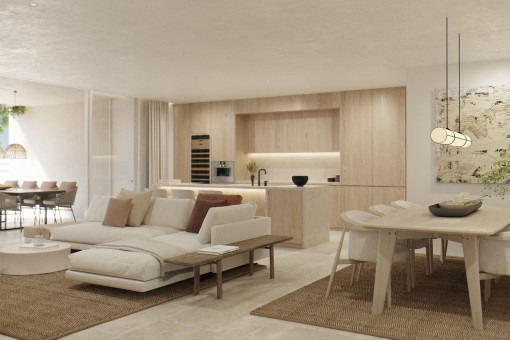Zwischen Palmen und Wellen – Gartenapartment mit Pool nur 300 m vom Strand
