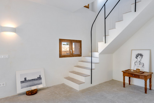 Treppe vom Wohnbereich