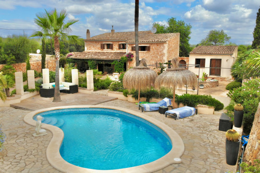 Blick vom Pool