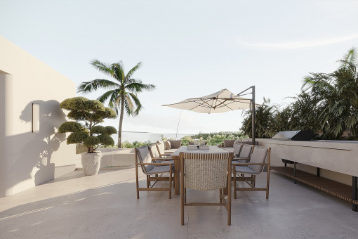 Private Meerblick-Dachterrasse