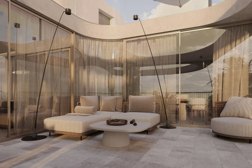 Terrasse beim Wohnbereich