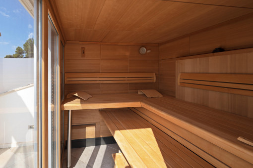 Sauna auf der Dachterrasse 