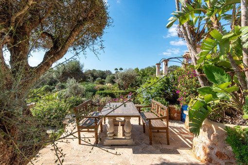 Terrasse mit Blick ins Grüne